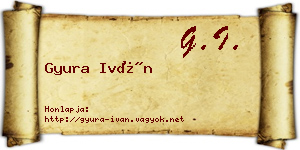 Gyura Iván névjegykártya