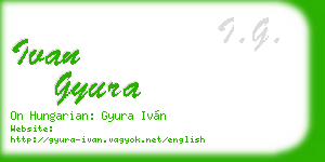 ivan gyura business card
